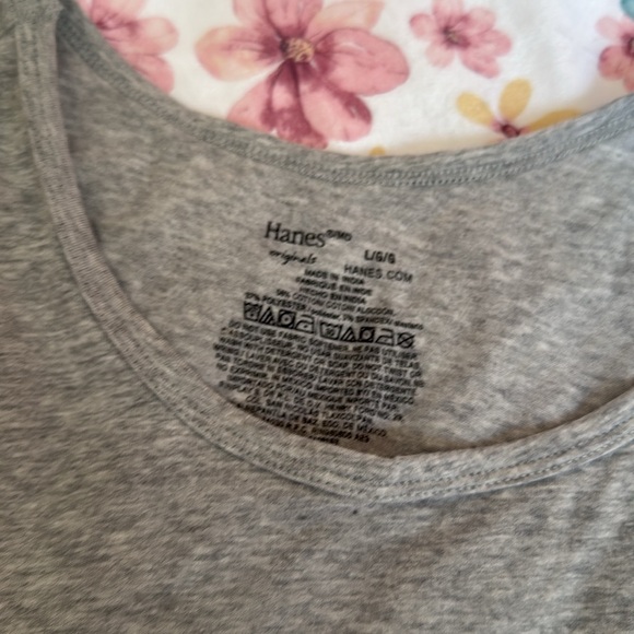 Hanes boys large cotton basic tanks blue tie dye solid gray sleeveless tops - Picture 6 of 7